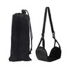 Portable Foot Hammock & Storage Bag Set (Desk, Bed, Sofa, Train, Airplane) Black 2ea