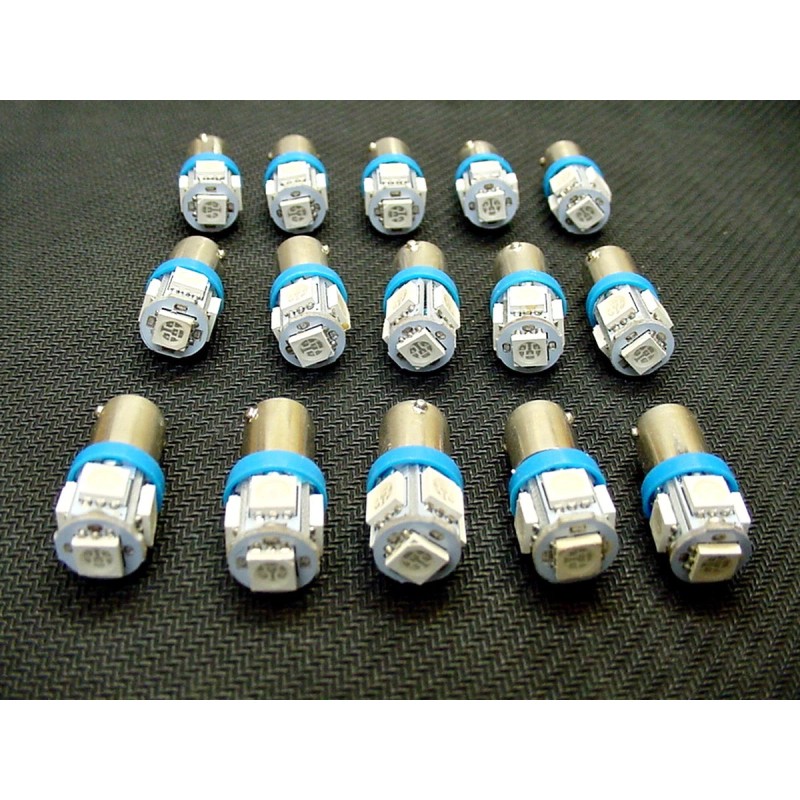 Lumiglow 15 COOL Blue 5 LED Instrument Panel Dashboard Lights