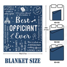 Joyloce Officiant Gift Throw Blanket 60"X50", Officiant Proposal Gifts for Wedding Day, Best Officiants Ever Gift from Couple, Wedding Registry Blanket