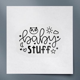 Decal Stickers of Baby Stuff (Black) (Set of 2) Premium Waterproof Vinyl Decal Stickers for Laptop Phone Accessory Helmet Car Window Mug Tuber Cup Door Wall Decoration - BICVER1c22441BLW19Y24