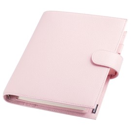 Moterm A5 Luxe Rings Planner - Genuine Leather Binder Organizer (30mm Ring, Pebbled-Quartz)