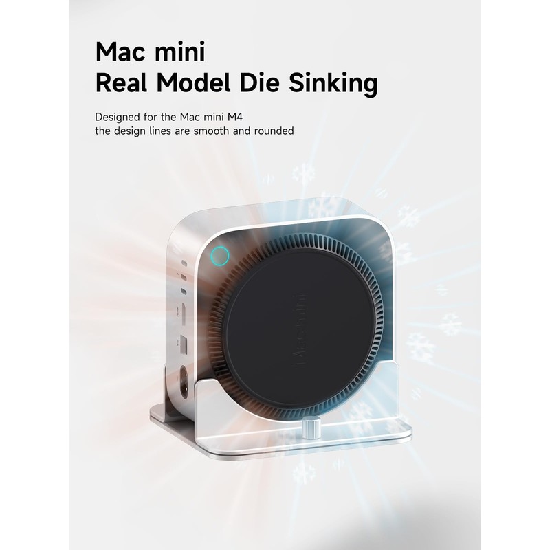 Hagibis Vertical Stand for Mac Mini M4, Aluminum Alloy Laptop