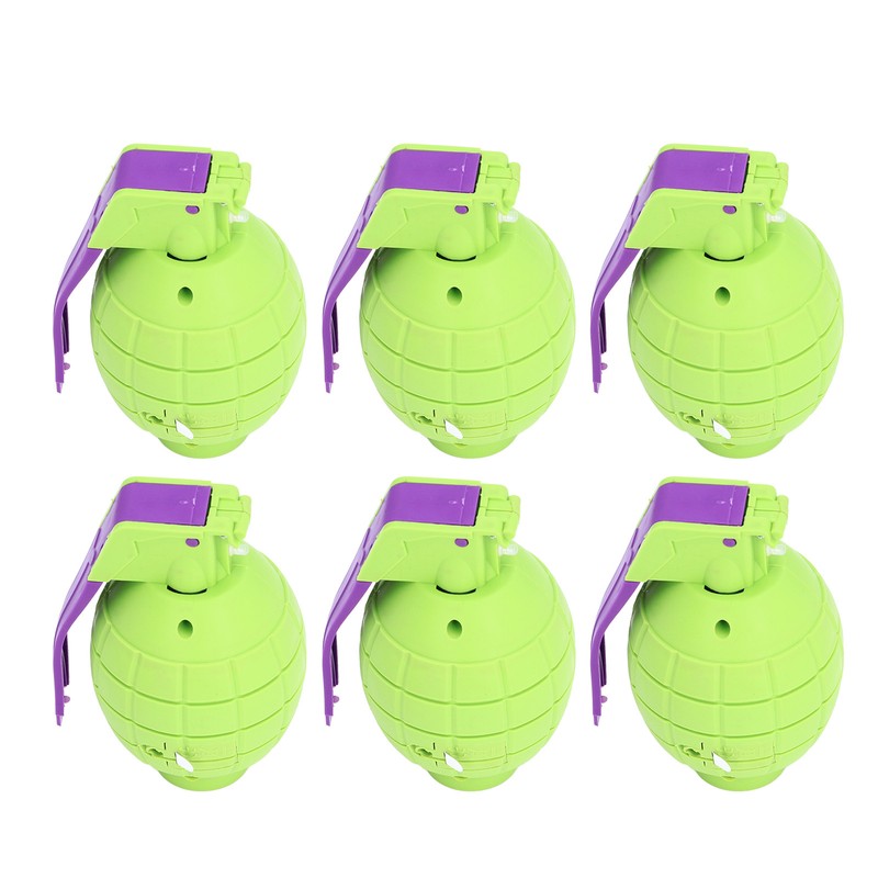 6pcs Kids Toy Hand Grenades Pretend Role Play Plastic Grenades