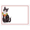 Caspari Caroling Cat Self-Adhesive Labels - 36 Count