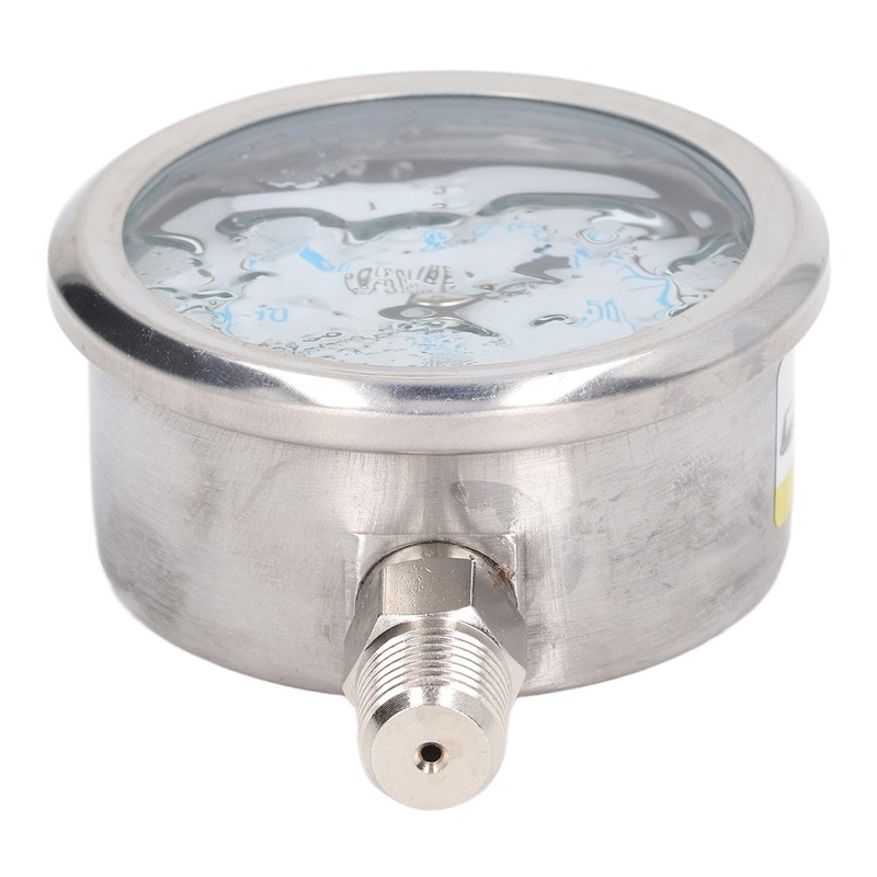 Pressure Gauge Stainless Steel Vibration Resistant Oil Manometer 1/4in NPT