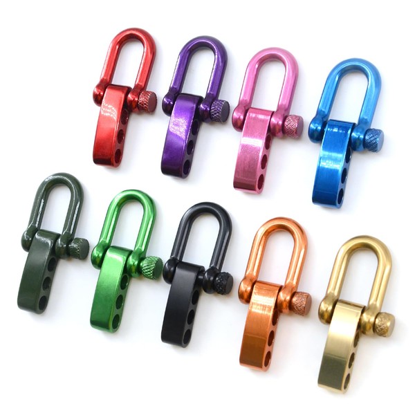 Paracoedland-U Shape 6pcs Adjustable Shackle Bracelets Buckle Stainless Steel Rope