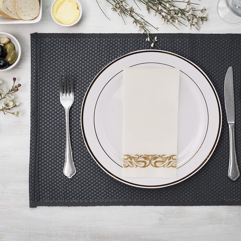 FOCUSLINE 200 Linen Feel Disposable Bathroom Napkins, Soft and Absorbent