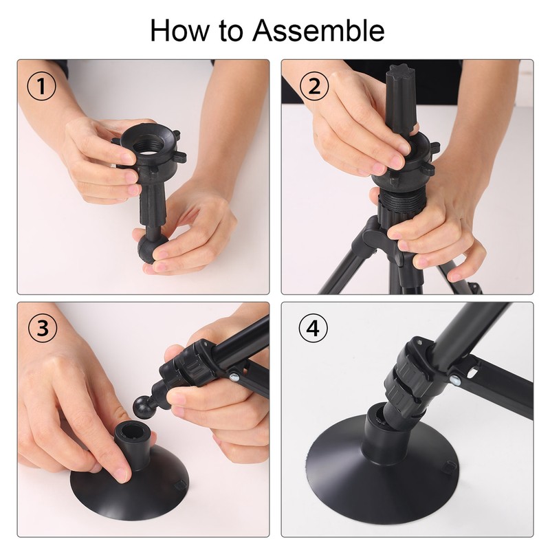 Wig Stand Plastic Aluminum Adjustable Height Mannequin Head Stand for