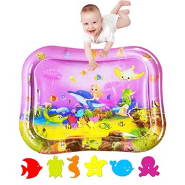 Big Water mat for Baby,Tummy time Water mat, Baby Toys 3-36 Months, Fun Early Development Activity Play Center for Newborn,100x80cm.