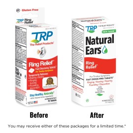 TRP THE RELIEF PRODUCTS 70 Count Tinnitus Relief Rings Homeopathic Natural Formula Non Toxic Safe