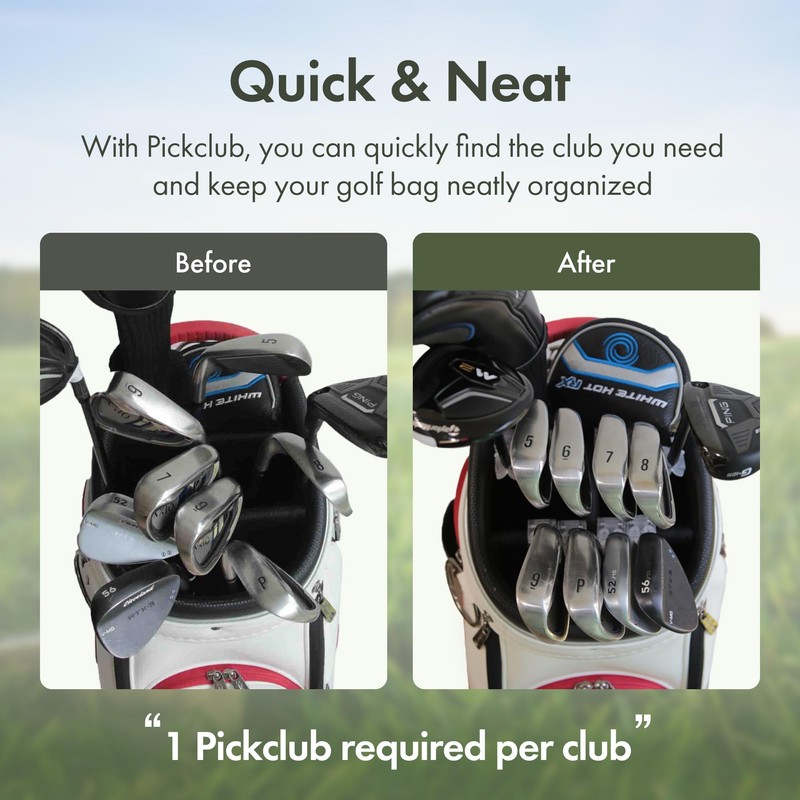 Pickclub 1PCS Golf Club Holder Club Organizer Durable Polycarbonate Clips