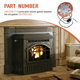 Combustion Blower Motor Gasket Replacement for Quadrafire Mt Vernon Ae Stove Srv7000-714，Pellet Stove Combustion Blower Gasket Fireplace Parts - Used to Seal Up The Combustion Chamber (1 Piece)