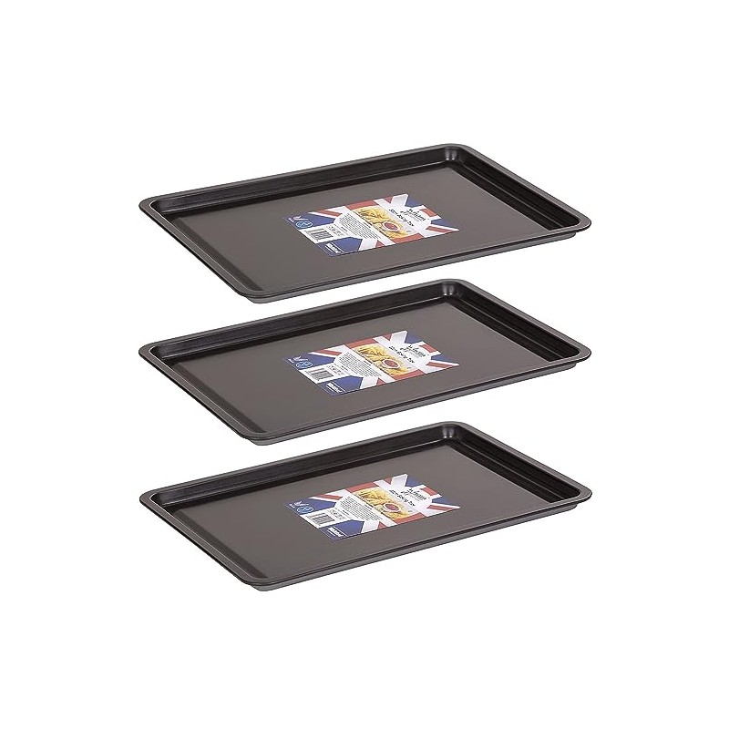 Wham Non-Stick Baking Tray (Set of 3 (32x23x1.5 cm)),F35