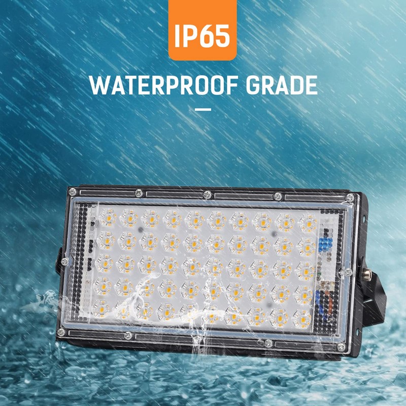 TOPINCN LED Flood Light, 50W 12V Waterproof Bright White Courtyards