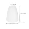 GRIRIW 3pcs Decorative Table Lamp Shade Plastic Lamp Cover Replacement