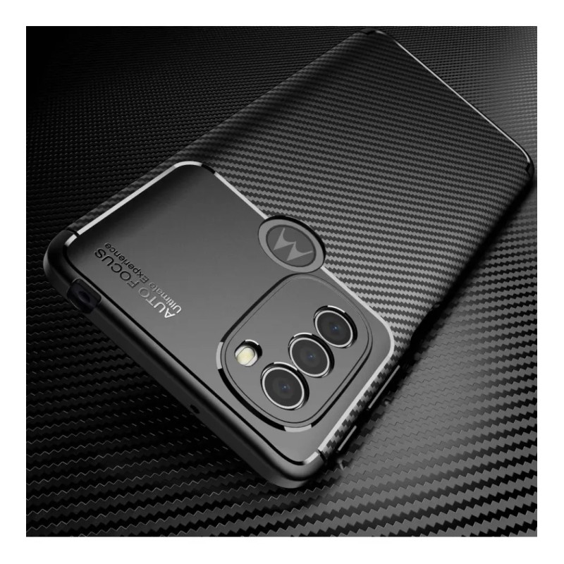 Funda Slim Tpu Acabado Tipo Fibra De Carbono Moto G31