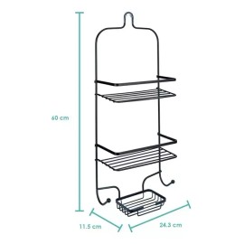 BATH Organizador Para Regadera Color Negro De 60 X 24 Cm
