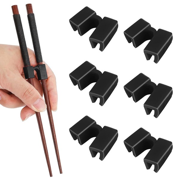 Lamkrtlp Pack of 6 Chopsticks Helpers, Chopsticks Use Trainer, Training