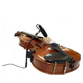 AV-JEFE Clip On Violin Microphone PMM19B-H4P for Audio Technica and Phantom Power Input (Phantom Power Module Included)