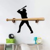 Shiwaki Baseball Bat Rack, Brown Wooden Shelf, Hanging Baseball Bat