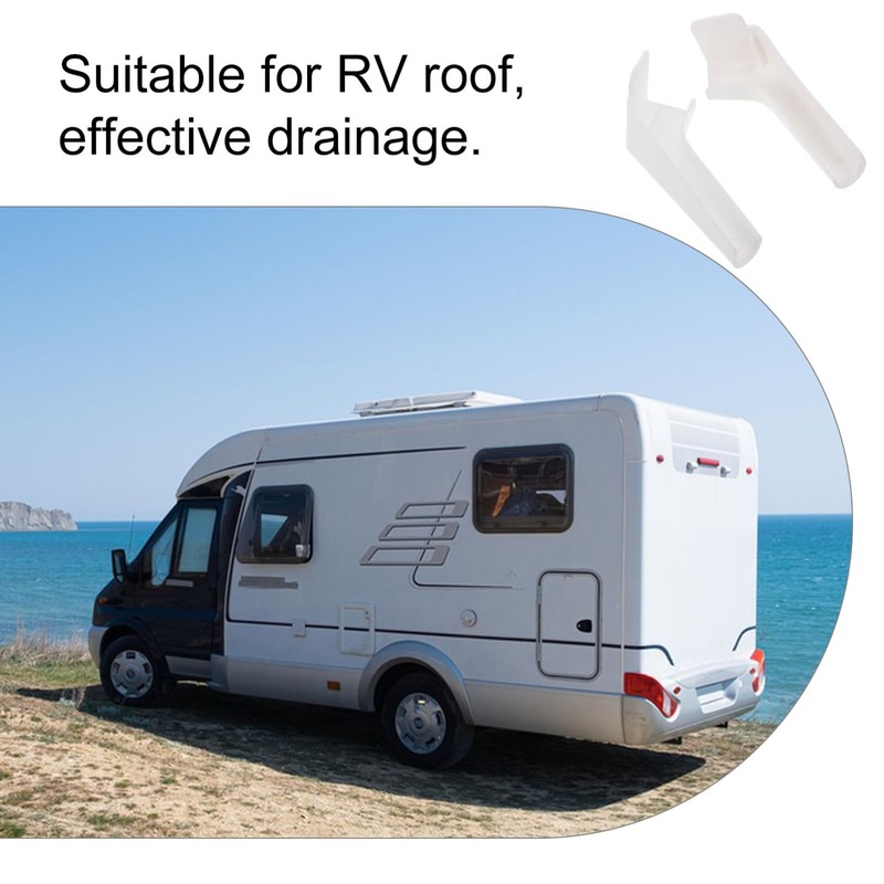 Gatuida 2pcs Rv Gutter Spout Extensions Rainwater Drainage for Efficient