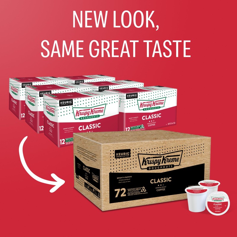 Krispy Kreme Classic, Single-Serve Keurig K-Cup Pods, Medium Roast Coffee,
