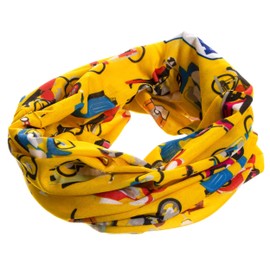 MZA Retro Multifunctional Tube Scarf in Polybag, Yellow, multi-coloured.