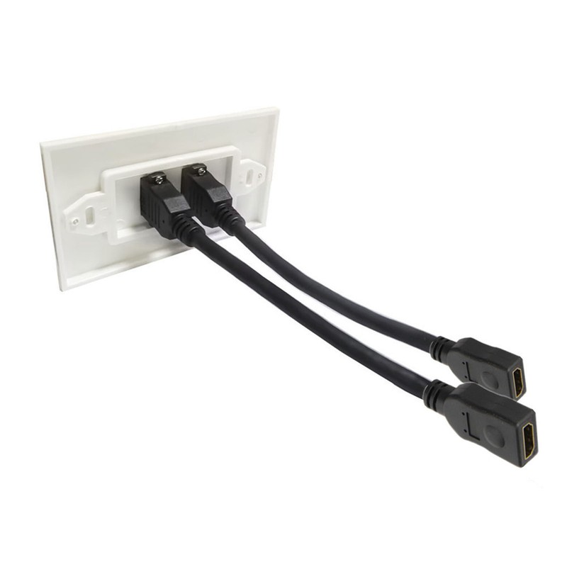 2 Ports HD Multimedia Interface 2.0 Wall Plate 4K 60Hz
