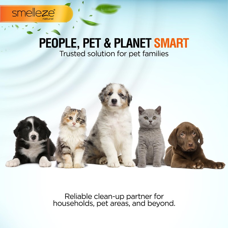 SMELLEZE Pet Pee Powder - Unscented Solidifier for Dog &