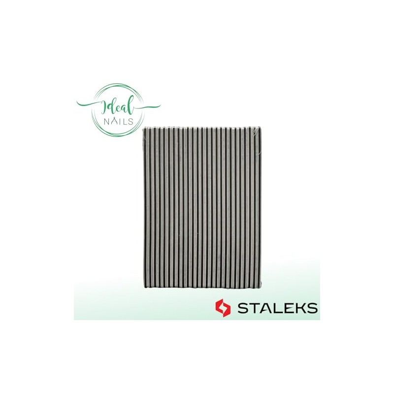 STALEKS EXPERT ST-NFE-40-100/100-25 Half Moon Nail File Double-Sided Grit 100/100