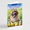 Caroline's Treasures Leonberger Easter Egg Hunt Greeting Cards Pack of