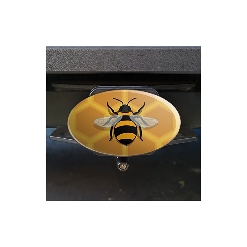 GRAPHICS & MORE Bee on Honeycomb Oval Tow Trailer Hitch