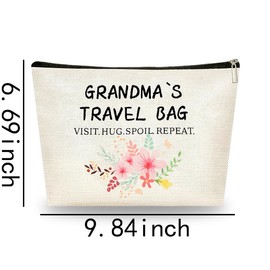 Grandma Christmas Gifts from Grandson Granddaughter Grandma's Travel Bag for Grandmother Makeup Bag for Women Nana Mimi Gift for Grandma Travel Toiletry Bags Gift for Gigi Anniversary Birthday Gifts