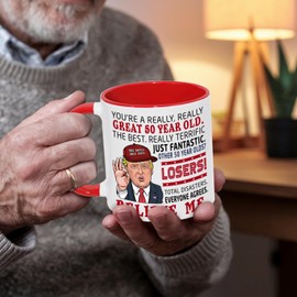 FROOBLEQUIRK 50Th Birthday Mugs For Men, Great 50 Years Old Mug, 1975 Birthday Gifts Ideas, Funny Gifts For Turning 50 - Father Day Mother Day Christmas Birthday Gifts For Dad Mom Friend Uncle Aunt