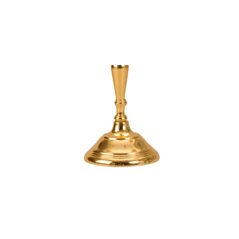 Candelabra 3-Arm Candelabra Metal Exterior Gold-Plated Height 31 cm Width