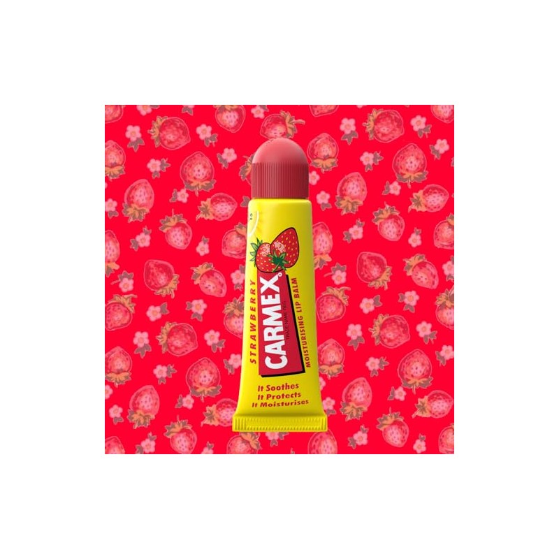CARMEX Strawberry Moisturising Lip Balm in Tube - Lip Care