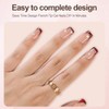 Misssix XBASICTIPS Uñas francesas a presión, 150 piezas cortas y