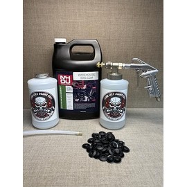 Gal NH Oil Undercoating, Pro Undercoating Gun, Straight Wand, 2 White Quart Bottles, 50 Plugs