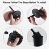 Toilet Brush, Black Toilet Brush, Includes 2 Brush Heads and