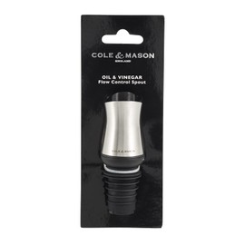 Cole & Mason H103020 Haverhill Flow Control Spout | Oil Dispenser/Vinegar Dispenser | Stainless Steel | 93mm | Single | Includes 1 x Oil Pourer Spout/Vinegar Pourer Spout | 2 Year Guarantee