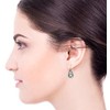Teardrop Shaped 925 Sterling Silver Created White Opal Earrings with