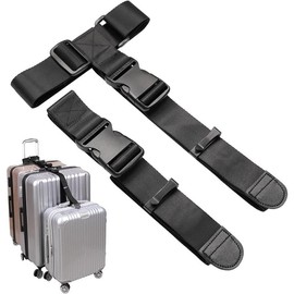 Luggage Straps, Luggage Connector Straps for Suitcases Add A Bag and Connect Your 2 Suitcases Together Adjustable Attachment Accessories Belts (1'' Width S Size) - Color: X-Large