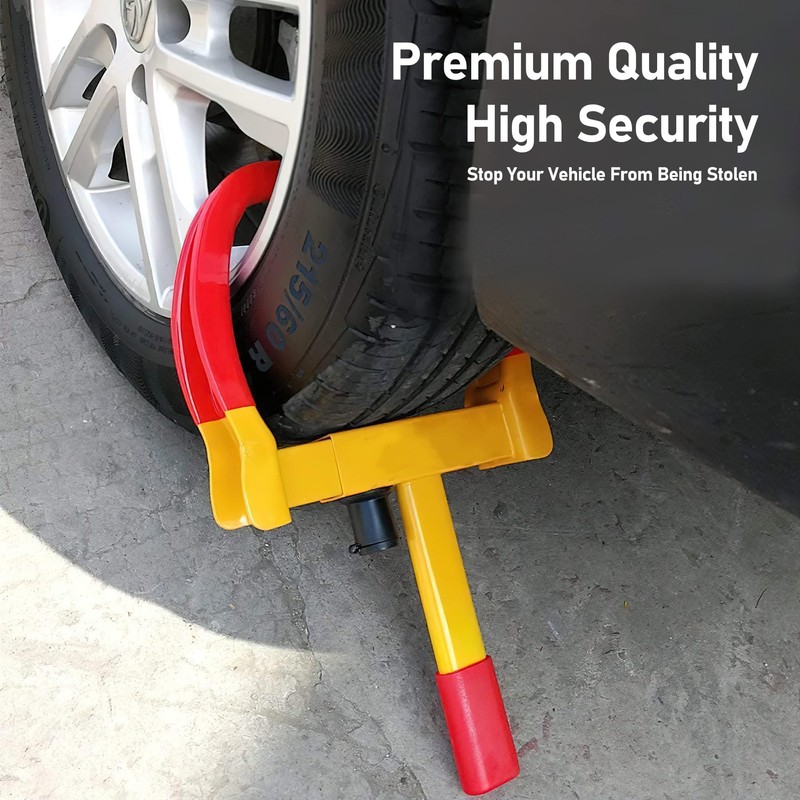 CARTMAN 2-Pack Heavy Duty Universal Trailer Lock Wheel Clamp, Adjustable