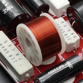 Rensimote 1 Pieces 2 Way Hi-Fi Audio Treble + Bass Crossover Audio Crossover Filters 18DB 150W