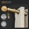 2 Pack Gold Curtain Rods for Windows 48 to 84