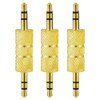 Greluma 3pcs 3.5mm (1/8") Male to Male Stereo Coupler Adapter