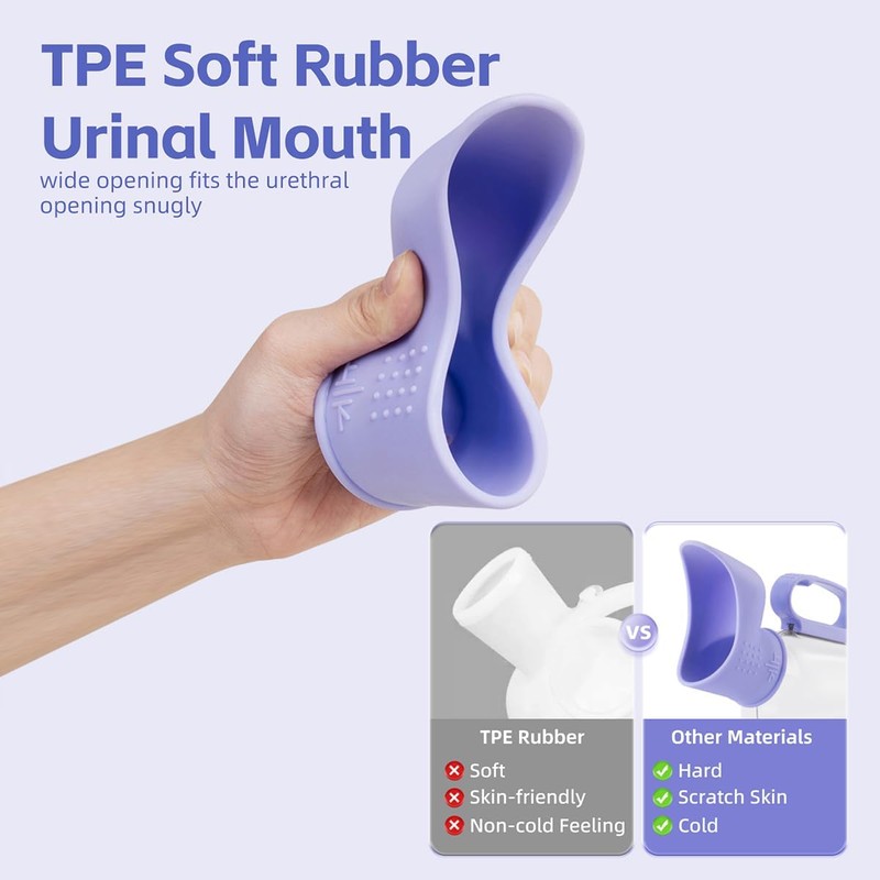 CRAZY ROSA Male Urinal Bottles with Spill Proof - Portable