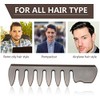 Peine de estilo para hombres con dientes anchos, herramienta profesional
