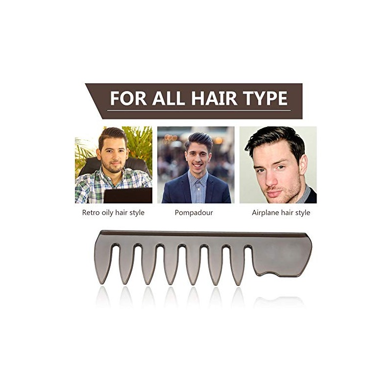 Peine de estilo para hombres con dientes anchos, herramienta profesional