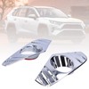 Pair Chrome Front Fog Light Cover Lamp Trims Paste Mounting